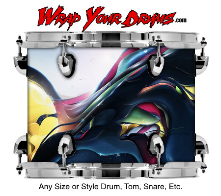 Buy Drum Wrap Abstractone Melt Drum Wrap