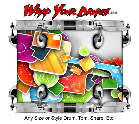 Buy Drum Wrap Abstractone Shapes Drum Wrap