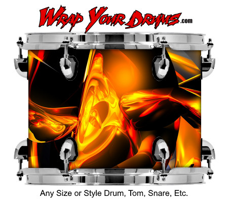 Buy Drum Wrap Abstractthree Gold Drum Wrap