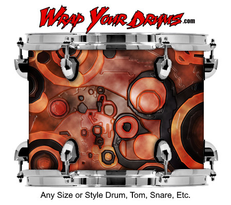 Buy Drum Wrap Abstractthree Lava Drum Wrap