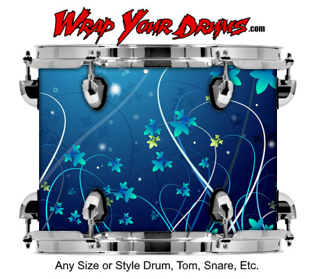 Buy Drum Wrap Abstractthree Vines Drum Wrap