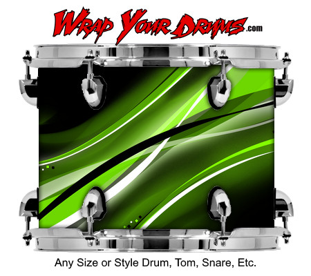 Buy Drum Wrap Abstracttwo Green Drum Wrap