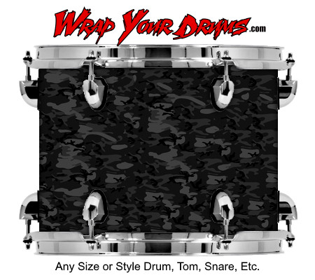 Buy Drum Wrap Camo Black 2 Drum Wrap