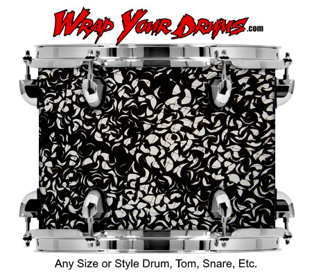 Buy Drum Wrap Camo Black 3 Drum Wrap