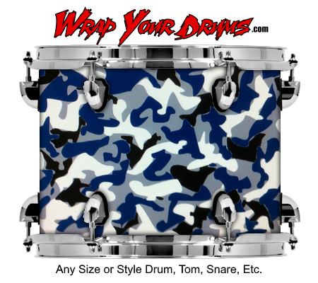 Buy Drum Wrap Camo Blue 2 Drum Wrap