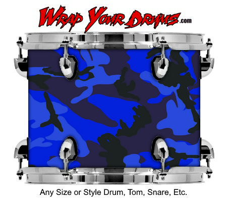 Buy Drum Wrap Camo Blue 3 Drum Wrap