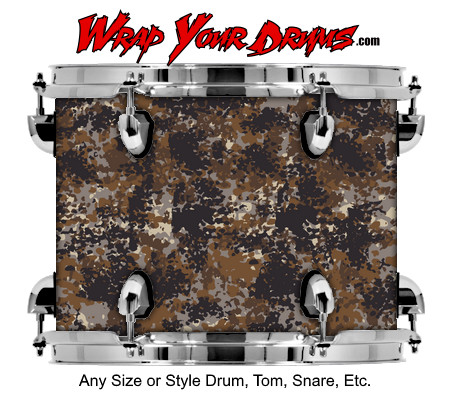 Buy Drum Wrap Camo Brown 1 Drum Wrap