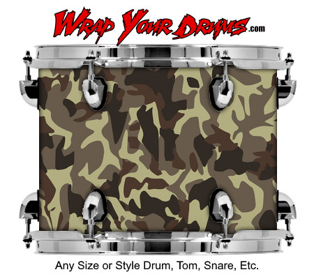 Buy Drum Wrap Camo Brown 2 Drum Wrap