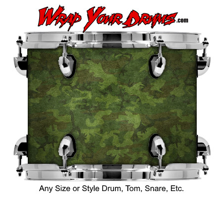 Buy Drum Wrap Camo Green 12 Drum Wrap