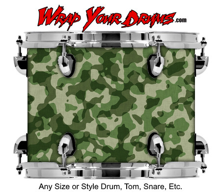 Buy Drum Wrap Camo Green 16 Drum Wrap