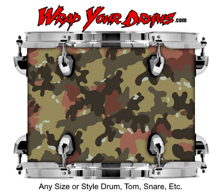 Buy Drum Wrap Camo Green 22 Drum Wrap