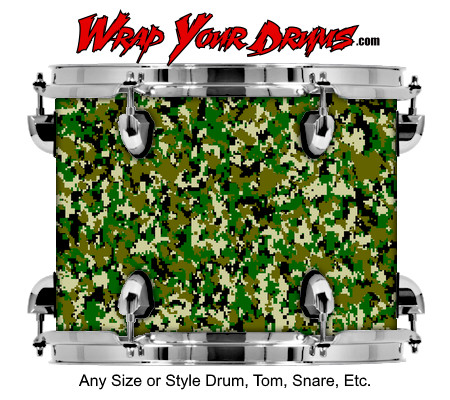 Buy Drum Wrap Camo Green 24 Drum Wrap