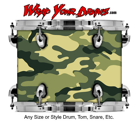 Buy Drum Wrap Camo Green 3 Drum Wrap