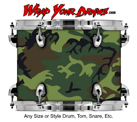 Buy Drum Wrap Camo Green 4 Drum Wrap