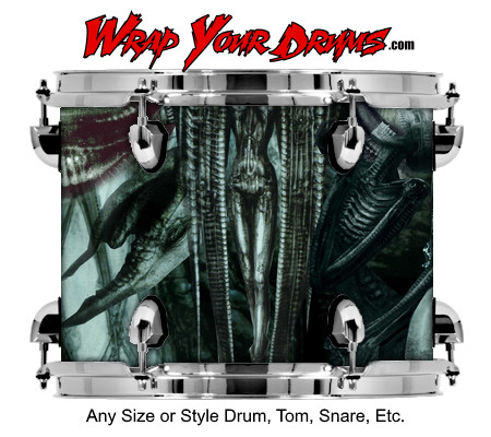Buy Drum Wrap Biomechanical Collage Drum Wrap