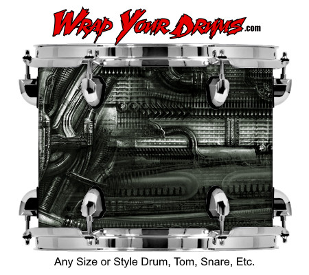 Buy Drum Wrap Biomechanical Guts Drum Wrap