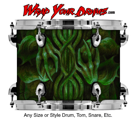 Buy Drum Wrap Cthulhu Pattern Drum Wrap
