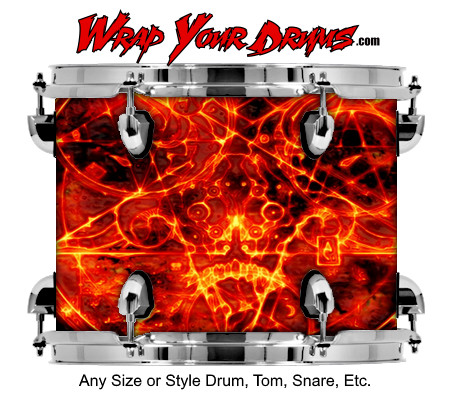 Buy Drum Wrap Evil Fire Pentagram Drum Wrap