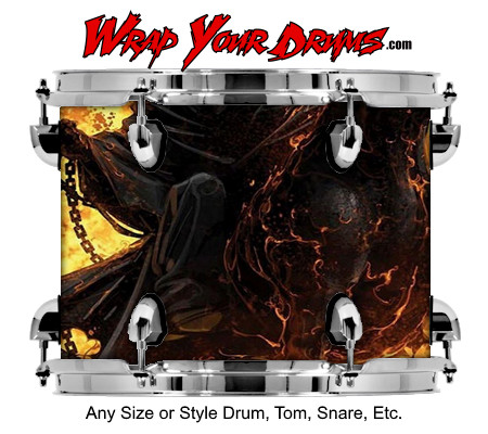 Buy Drum Wrap Evil Ghost Rider Drum Wrap