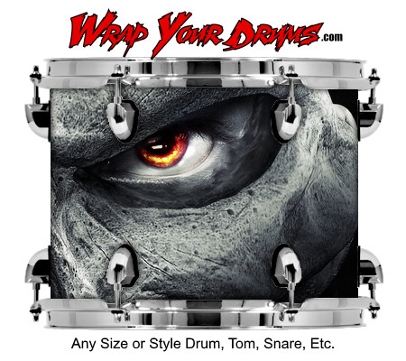 Buy Drum Wrap Evil Skull Eye Drum Wrap