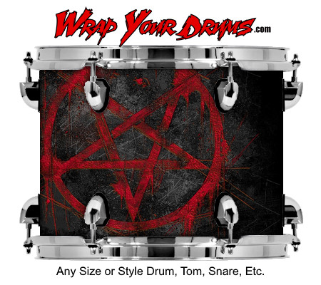 Buy Drum Wrap Wicked Pentagram Drum Wrap