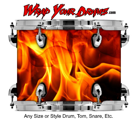 Buy Drum Wrap Fire Blaze Drum Wrap