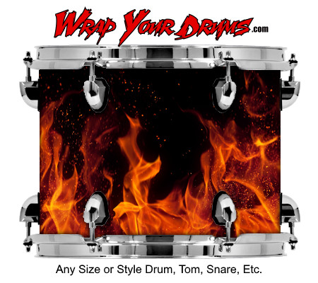 Buy Drum Wrap Fire Burn Drum Wrap