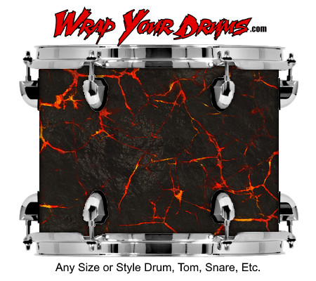 Buy Drum Wrap Fire Cracks Drum Wrap