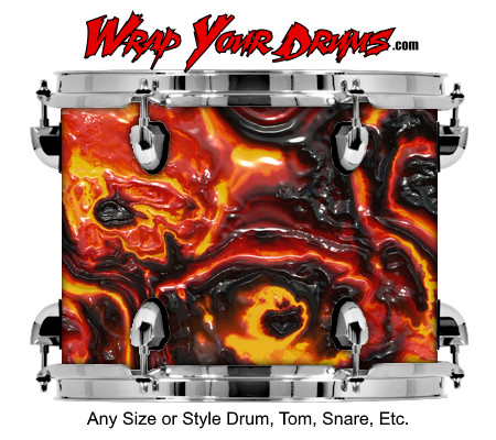 Buy Drum Wrap Fire Molten Drum Wrap