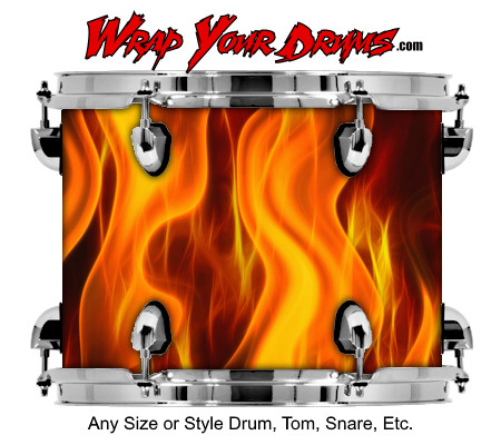 Buy Drum Wrap Fire Pillar Drum Wrap