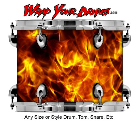 Buy Drum Wrap Fire Rise Drum Wrap