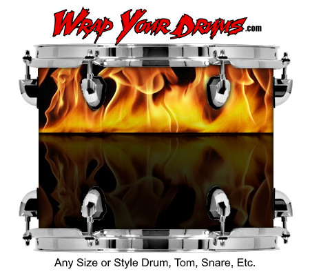 Buy Drum Wrap Fire Split Drum Wrap