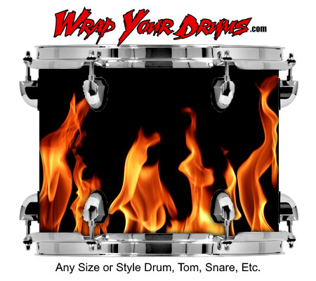 Buy Drum Wrap Fire Whisp Drum Wrap