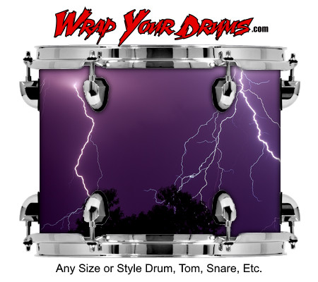 Buy Drum Wrap Lightning Purple Drum Wrap