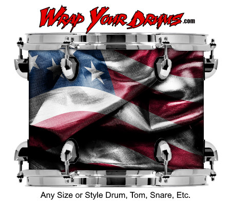 Buy Drum Wrap Flag Bunched Drum Wrap