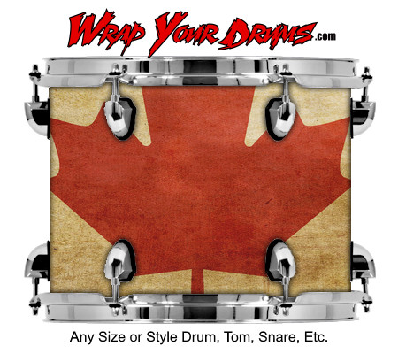 Buy Drum Wrap Flag Canada Drum Wrap