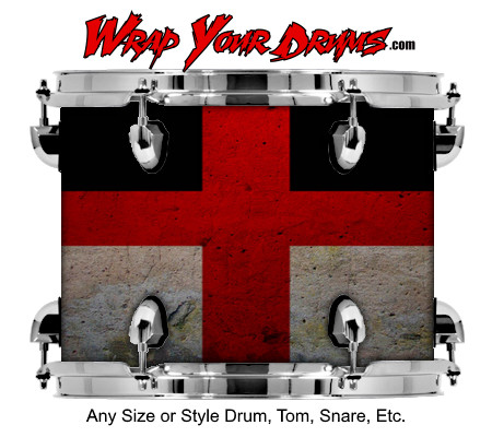 Buy Drum Wrap Flag Cross Drum Wrap