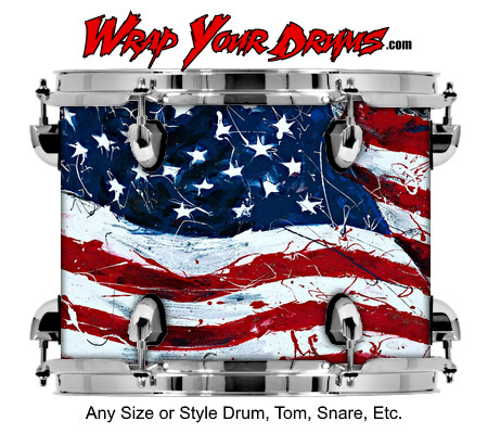 Buy Drum Wrap Flag Paint Drum Wrap