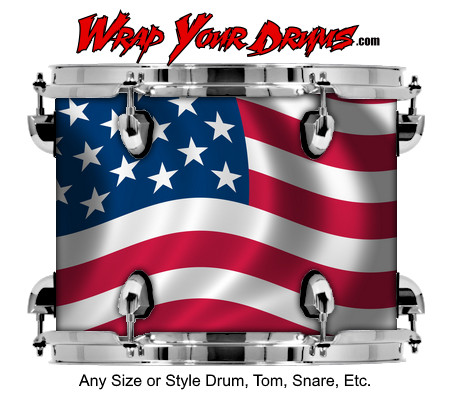Buy Drum Wrap Flag Ripple Drum Wrap