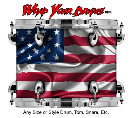 Buy Drum Wrap Flag Shiny Drum Wrap