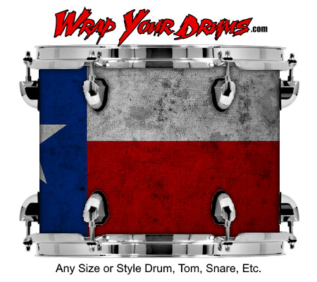Buy Drum Wrap Flag Texas Drum Wrap