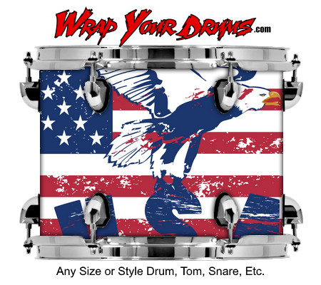 Buy Drum Wrap Flag Usa Drum Wrap