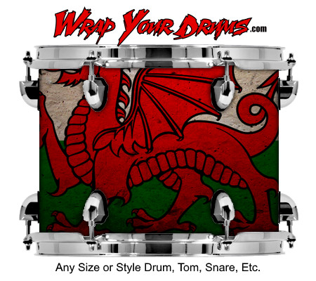 Buy Drum Wrap Flag Wales Drum Wrap