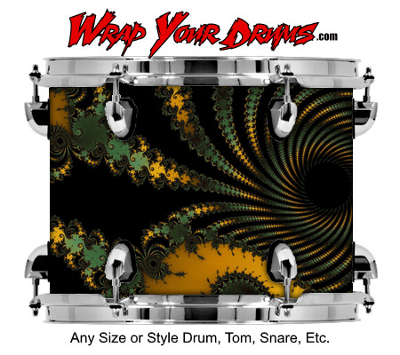 Buy Drum Wrap Fractal Wilderness Drum Wrap