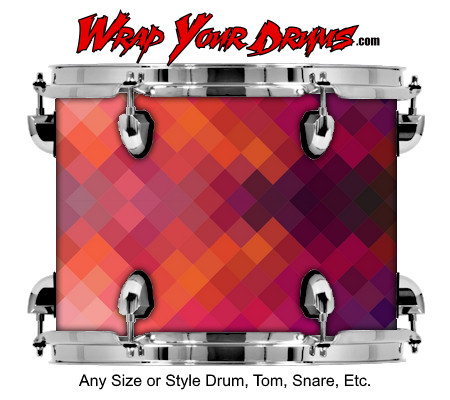Buy Drum Wrap Geometric Bleed Drum Wrap