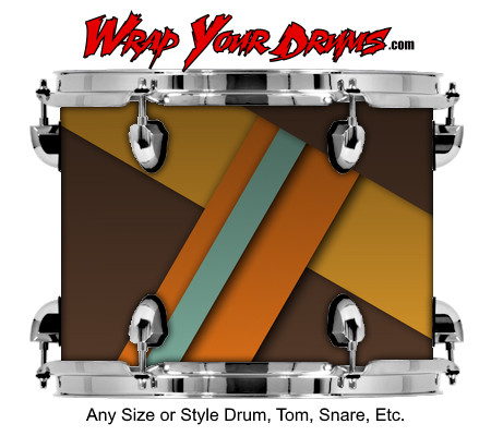 Buy Drum Wrap Geometric Brown Drum Wrap