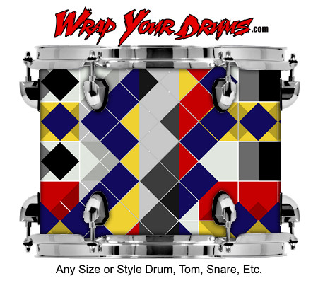 Buy Drum Wrap Geometric Cloth Drum Wrap