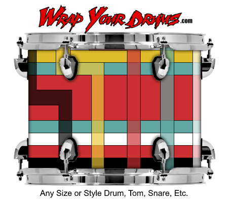 Buy Drum Wrap Geometric Tetris Drum Wrap