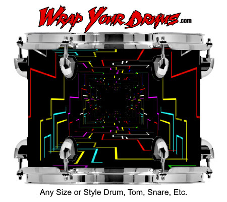 Buy Drum Wrap Geometric Tunnel Drum Wrap