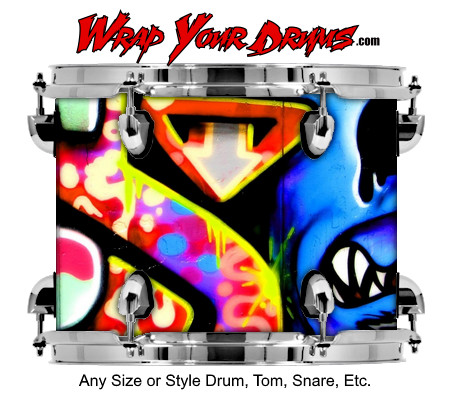 Buy Drum Wrap Graffiti Anger Drum Wrap
